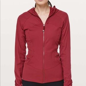 Lululemon In Flux Jacket. Size 8. Rosewood/ Dark Red
